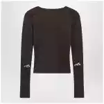 Balenciaga Techwear top in khaki/neon pink technical fabric