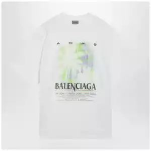 Balenciaga The Window T-shirt in white cotton jersey