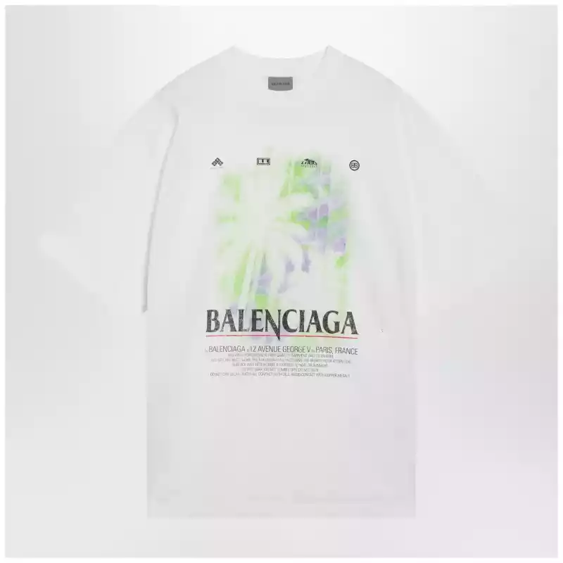 Balenciaga The Window T-shirt in white cotton jersey