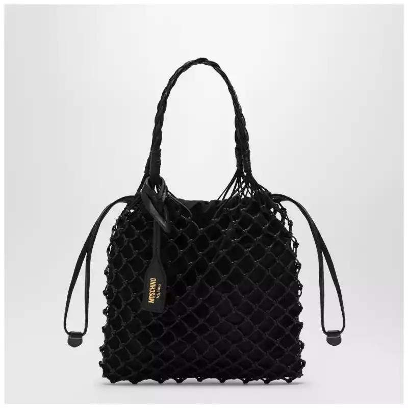 Moschino Basket Net black nappa bag