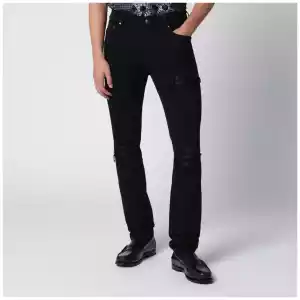 AMIRI Ripped skinny cotton jeans in black