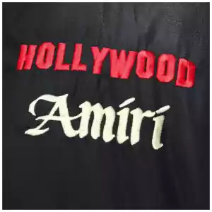 AMIRI Black cotton and nylon bomber jacket