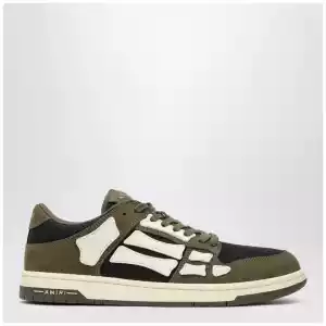 AMIRI Skel Top Low sneakers in black/army green/white