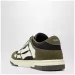 AMIRI Skel Top Low sneakers in black/army green/white