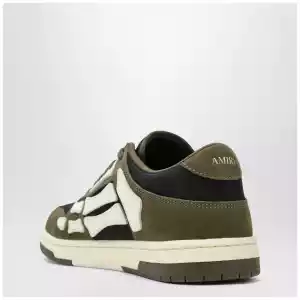AMIRI Skel Top Low sneakers in black/army green/white