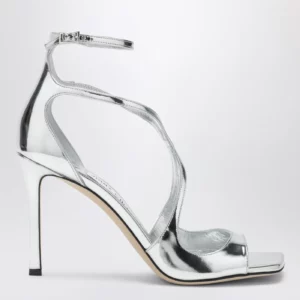Jimmy Choo Azia 95 metallic silver sandals