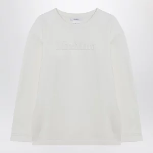 Max Mara White sweatshirt in silk blend