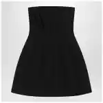 Max Mara Pianoforte Black bustier dress in sablé