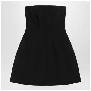Max Mara Pianoforte Black bustier dress in sablé