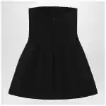 Max Mara Pianoforte Black bustier dress in sablé