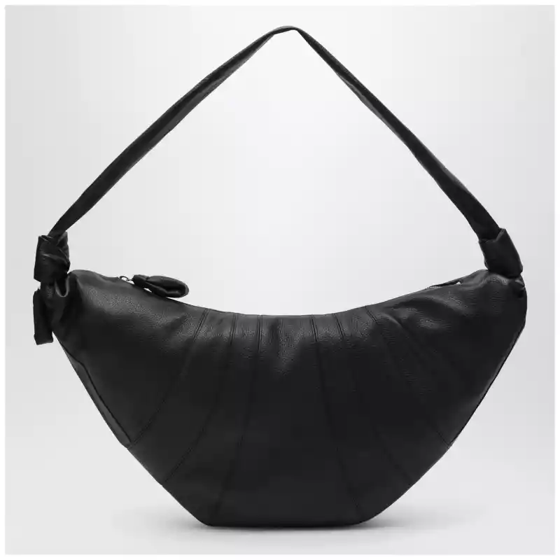 LEMAIRE Large black croissant bag