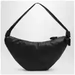 LEMAIRE Large black croissant bag