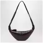 LEMAIRE Small Croissant bag in brown coated cotton