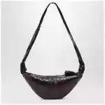 LEMAIRE Small Croissant bag in brown coated cotton