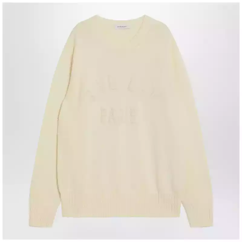 Givenchy Sweater écru in cotton with logo