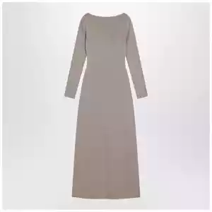 Max Mara Pianoforte Beige dress in viscose and lurex yarn