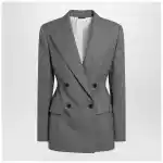 Givenchy Grey double-breasted wool jacket