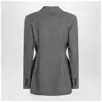 Givenchy Grey double-breasted wool jacket