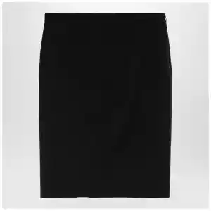 Givenchy Black wool skirt with metal button 4G