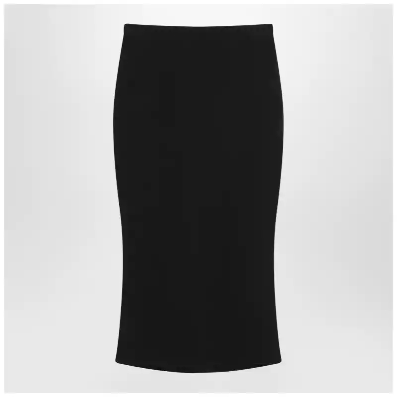 Givenchy Black midi skirt with pleats on the back