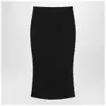 Givenchy Black midi skirt with pleats on the back