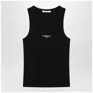 Givenchy Black slim-cut tank top with logo