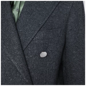 Tagliatore Black houndstooth double-breasted coat