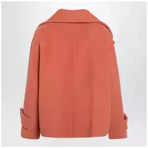 Chloé Cedar pink double-breasted short wool coat