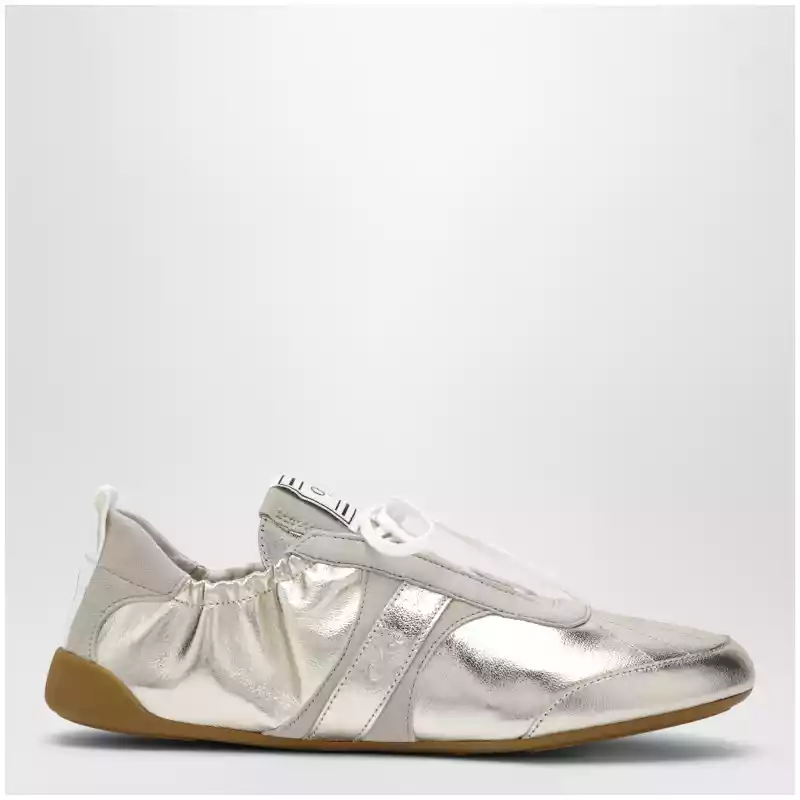 Chloé Kick Sneakers in Palladium Metallic Finish