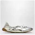 Chloé Kick ballet sneakers in metallic nappa leather