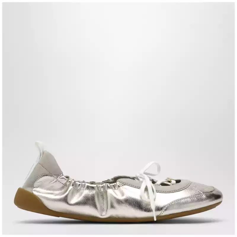 Chloé Kick ballet sneakers in metallic nappa leather