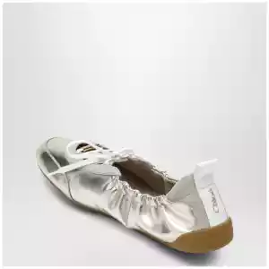 Chloé Kick ballet sneakers in metallic nappa leather