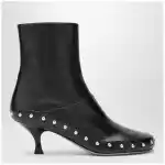 Chloé Junie hammered leather ankle boots in black