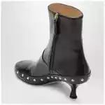 Chloé Junie hammered leather ankle boots in black