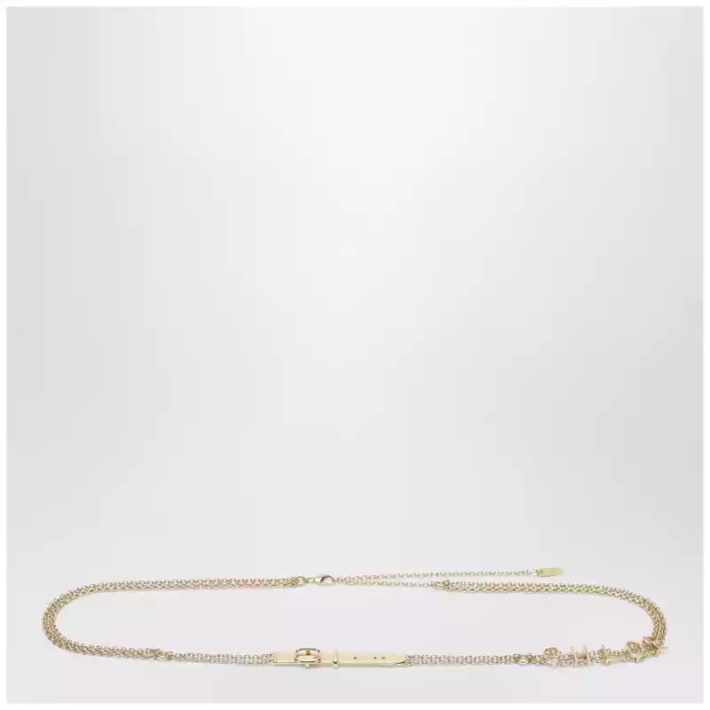 Chloé Gold-tone belt with logo lettering