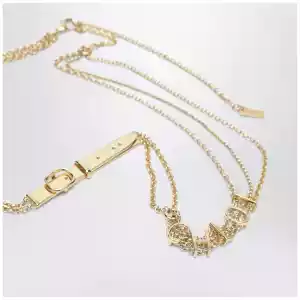 Chloé Gold-tone belt with logo lettering