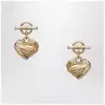 Chloé Gold/Ivory heart earrings