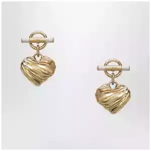 Chloé Gold/Ivory heart earrings