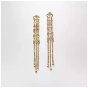 Chloé Gold-tone earrings with logo lettering