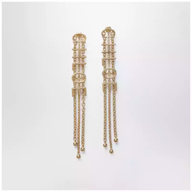 Chloé Gold-tone earrings with logo lettering