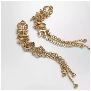 Chloé Gold-tone earrings with logo lettering