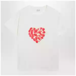 Chloé White T-shirt with cherry logo print
