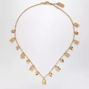 Chloé Paddington necklace with gold-tone brass charms