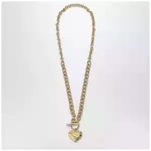 Chloé Gold/Ivory heart chain necklace