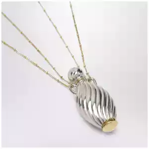 Chloé Gold- and silver-plated brass bottle pendant necklace