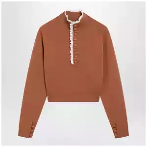 Chloé Cognac-colored wool sweater