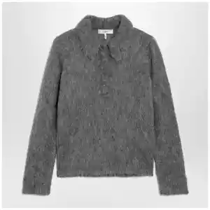 Chloé Smoke grey alpaca-blend cardigan