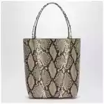 Large Chloé Spin tote bag in python-effect leather