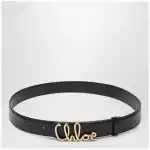 Chloé Iconic calfskin leather belt in black