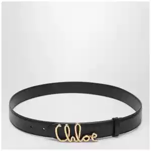 Chloé Iconic calfskin leather belt in black